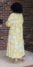 Pleated Yellow Printed Dress